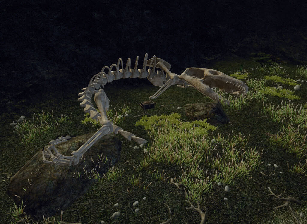 Скелет динозавра - игра Готика 3