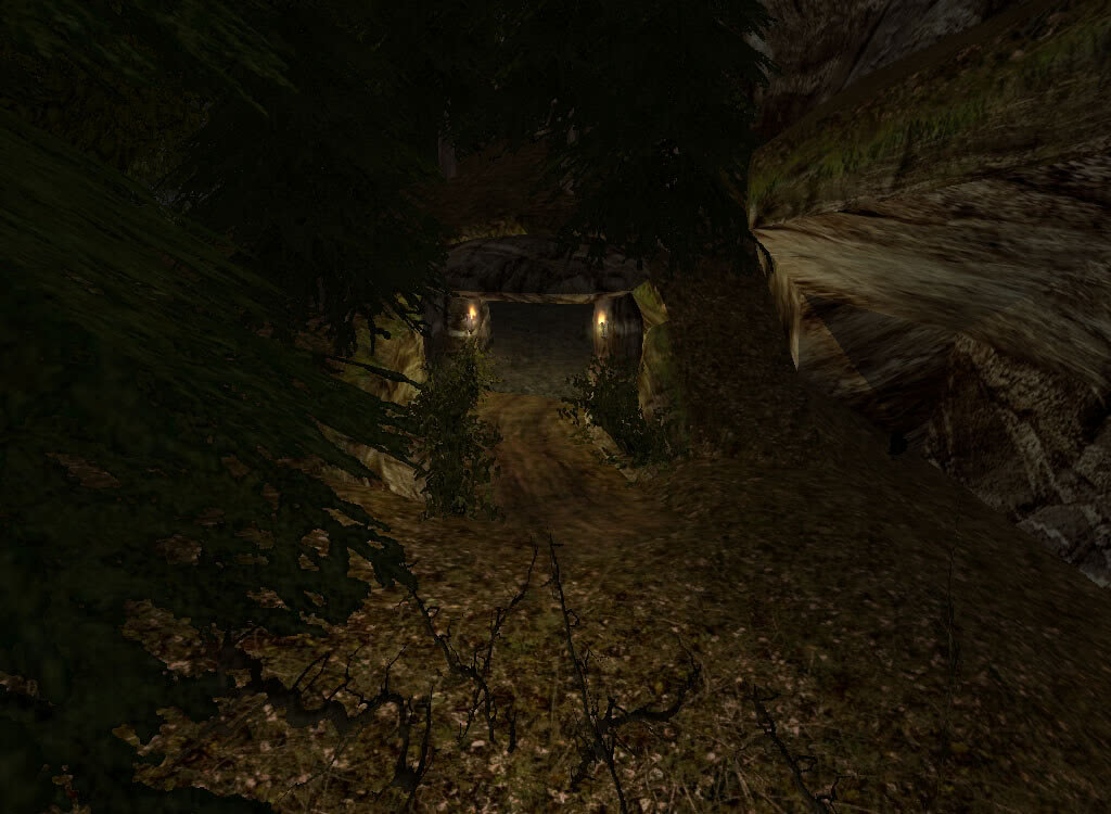 Вход в пещеру Сагитты - игра Готика 2
