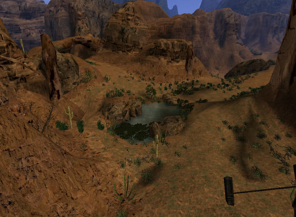 Озеро в каньоне - игра Готика 2