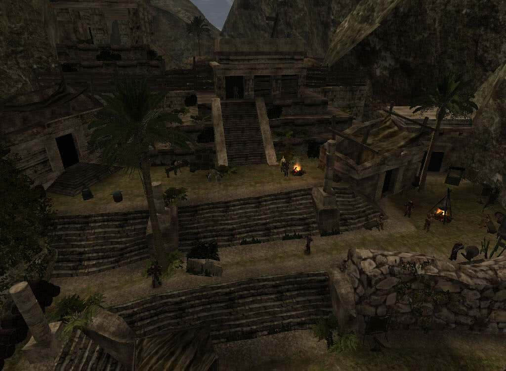 Проход на верхний уровень лагеря Бандитов - игра Готика 2