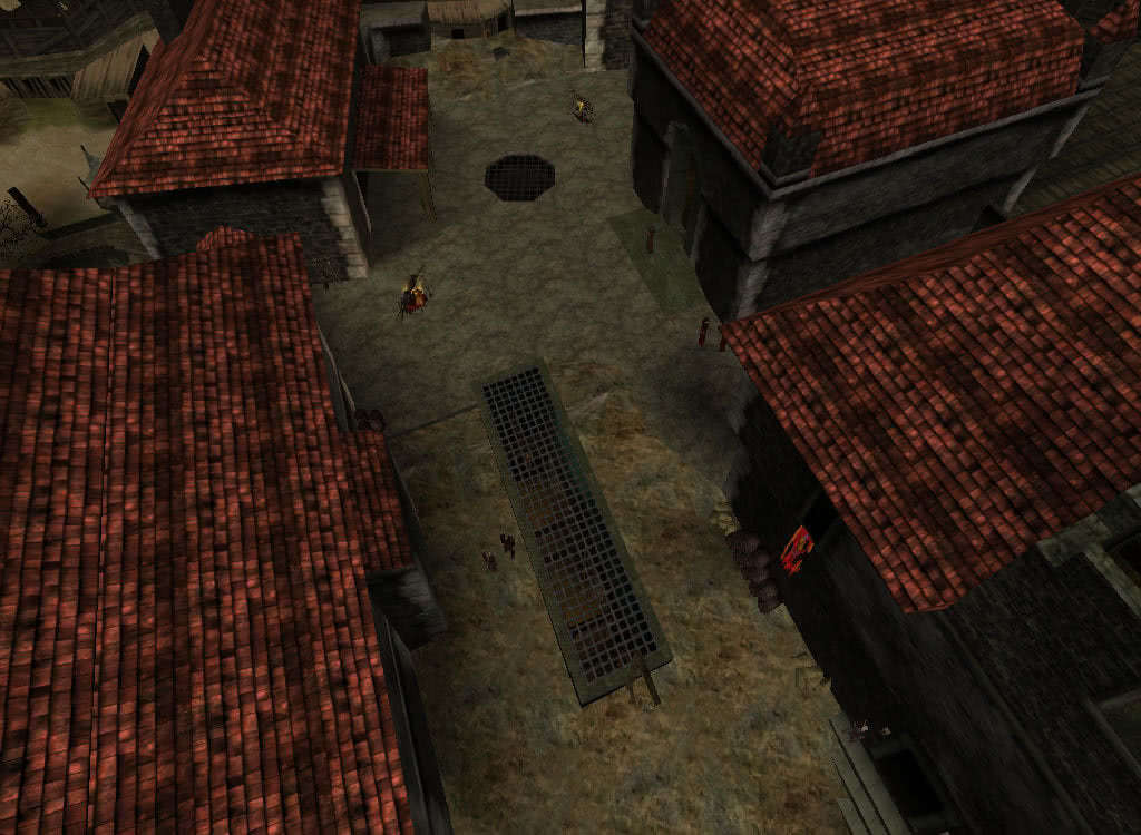 Внутренний двор Старого лагеря, вид сверху – игра Готика 1