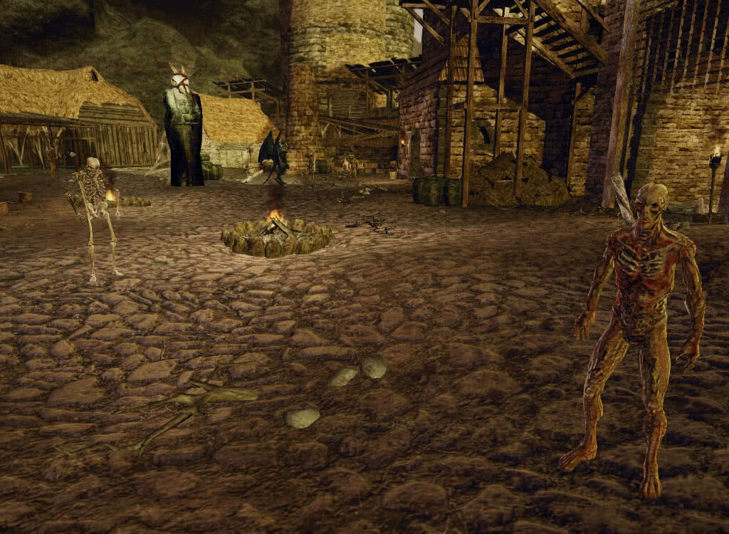 Зомби и скелеты в Готе - игра Готика 3