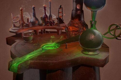 Алхимический стол из игры Скайрим